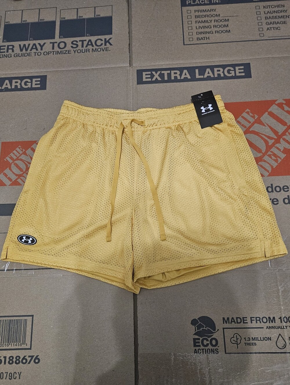 Under Armour Icon Mesh Gold Shorts